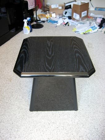 Black lacquer coffee table and two end tables (separate or together) 1