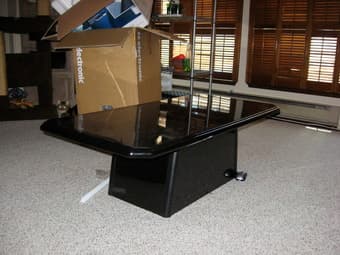 Black lacquer coffee table and two end tables (separate or together) 3