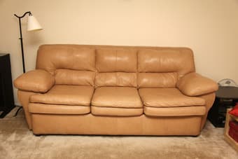 a Like-new $1200 Luxury Genuine Leather Sofa selling for $750 1