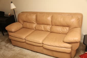 a Like-new $1200 Luxury Genuine Leather Sofa selling for $750 2