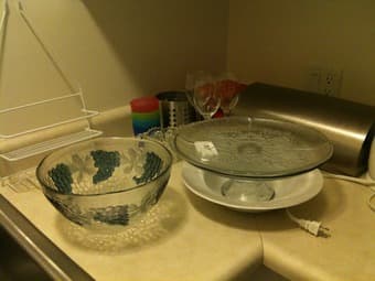 glassware, food storage, clock, etc. 2