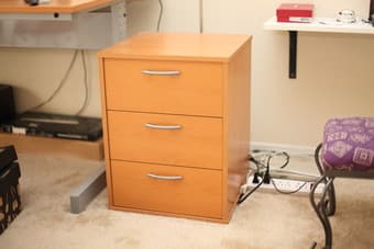 IKEA Clean Practical Storage Unit 3 Drawers with Stylish Handlers $18 1