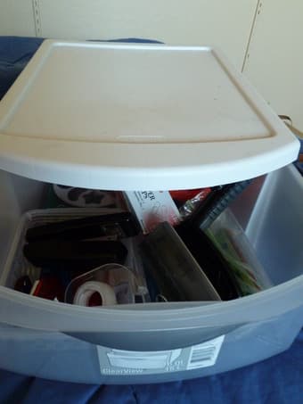 Moving Sale: Stationary, office stuff, shoes organizer- 1