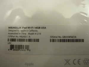 Factory sealed (brand new) iPad 16G wifi for only $480 3