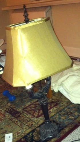 Pretty gold, old-style lamp 1
