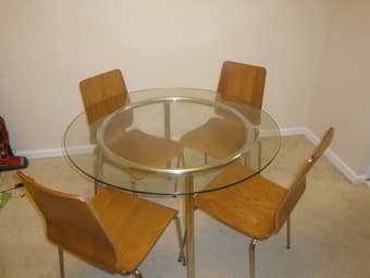 IKEA dining table with 4 chairs: 200$ 1