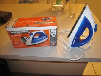 Nice Iron and Iron Board and Digital alarm clock only $10 2