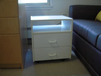 White drawer set - can be easily placed under the office desk - 15 1