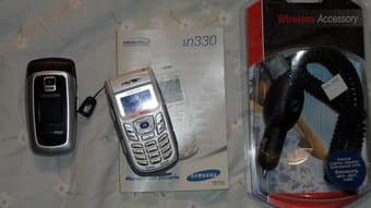 Verizon cell phone (Samsung), car power charger 1