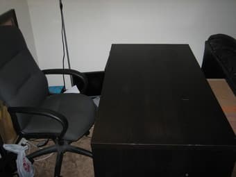 Grey comfortable work/desk chair, $25 1