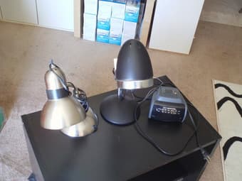 Moving sale, cooler, lamps, clock 2