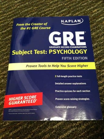 KAPLAN: PSYCHOLOGY GRE Subject Test Review Book - $12 1