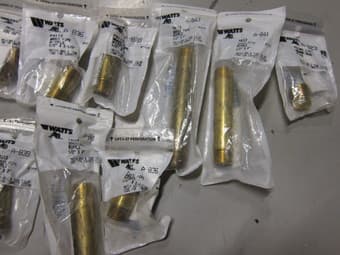 Brass pipe fittings, $40 3