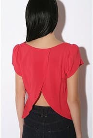 Urbanoutfitters red tulip-back crop top 1