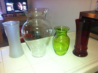Medium to Large Glass Flower Vases - $2 for one $5 for all 1