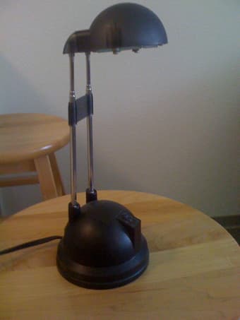 Hanging sweater shelves, desk lamp, decorative bowl for sale 2