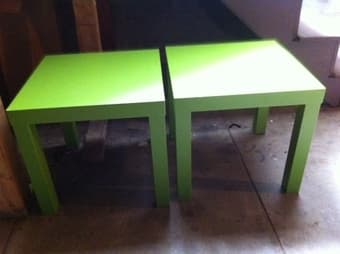 2 Green End Tables for Sale: $20.00 1
