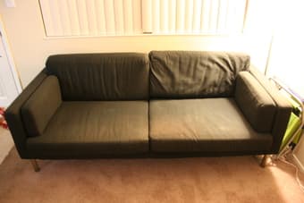 Ikea “Klamby” Black Fabric Sofa 1