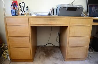 Executive Desk solid wood - $170 1