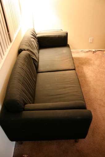 Ikea “Klamby” Black Fabric Sofa- $50 2