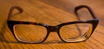 Beautiful pair of plastic + wood glasses 3