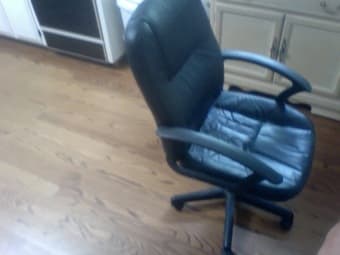 Leather Rolling Desk Chair 2