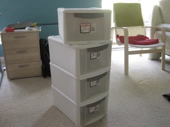 Sterlite Drawers (Get Organized), 4 separable drawers. - $10 1