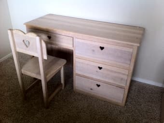 darling wooden chair and desk for sale $60 1