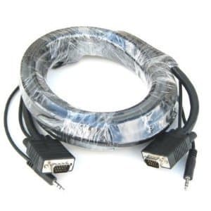 $6 Premium 25ft PC to HDTV VGA cable with 3.5mm Stereo Audio Pin 1