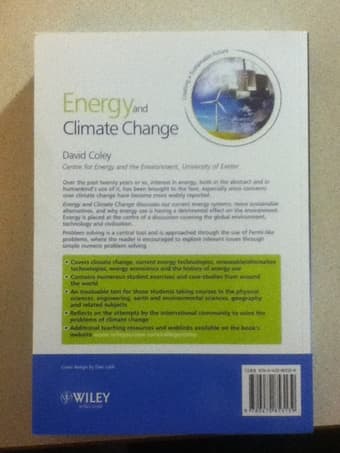 Sale: "Energy and Climate Change" for CEE 173A&CEE 207A&EARTHSYS103 2