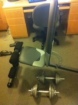 Bench and dumbbells 2