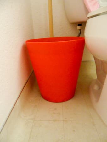 Red Trash Can - $1 1