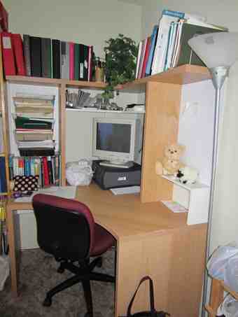 Study desk with hutch - $65 1