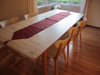 As new: IKEA NORDEN dining table (seats 6-12) + 6 matching chairs 1