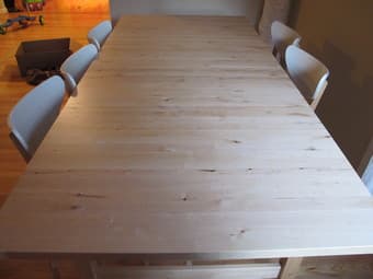 As new: IKEA NORDEN dining table (seats 6-12) + 6 matching chairs 2