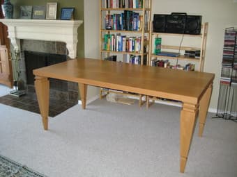 Solid oak paneled dining room table - $100 OBO 1