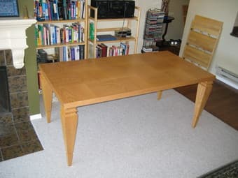 Solid oak paneled dining room table - $100 OBO 2