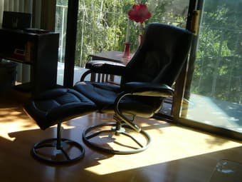 Reclining Couch and TV Chair. 3