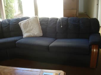Large Blue Corner Couch - $40 obo 2