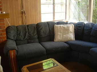 Large Blue Corner Couch - $40 obo 3