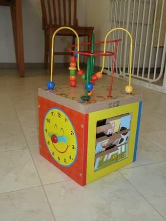 Wooden Learning Cube with Beads Roller Coaster 1
