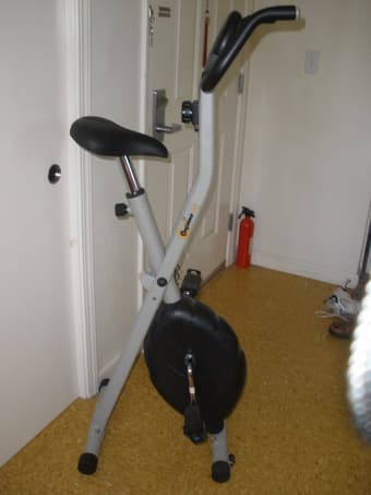 Exercise bike and a small stepper 2