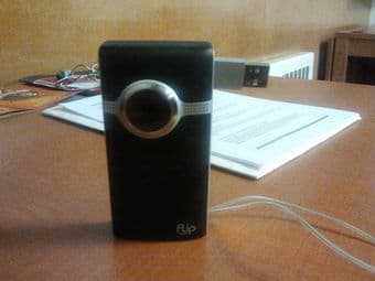 Flip Video Camera Black 8gb 2 hours of video $90 3