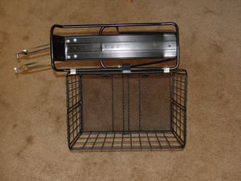 bike rack and basket, never used, 15", for $25 1