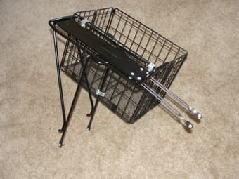 bike rack and basket, never used, 15", for $25 2