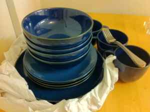 Lamps, Desk, Dining Set, Fan, & Hanging Storage 2