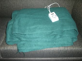 full-size sunbeam electric blanket + IKEA laundry basket ($20) 1