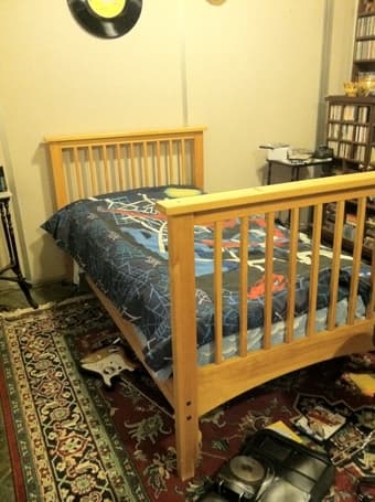Oak Twin Bunk Beds w mattress $150 1