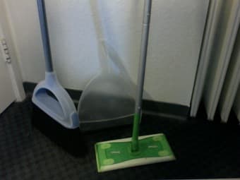 Broom, dustpan, and Swiffer mop for sale - $15 1