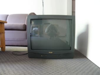 a cup of coffee for a Haier 21-inch CRT TV 1